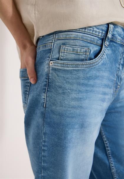 Wide Leg Jeansshorts im Loose Fit light blue washed