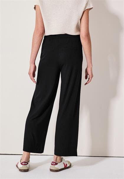 Wide Leg Jersey-Hose black