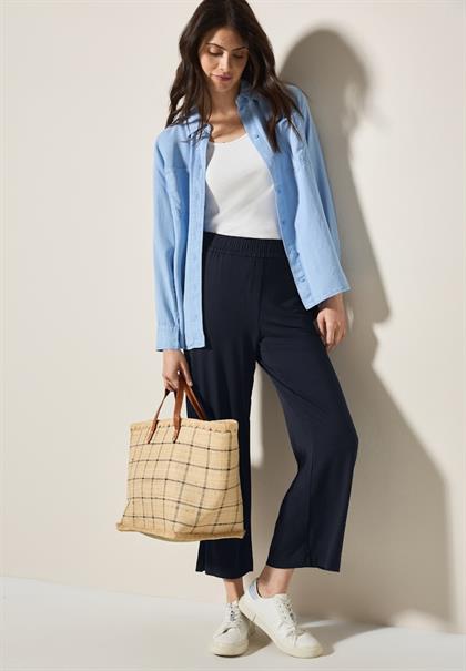 Wide Leg Jersey-Hose universal blue