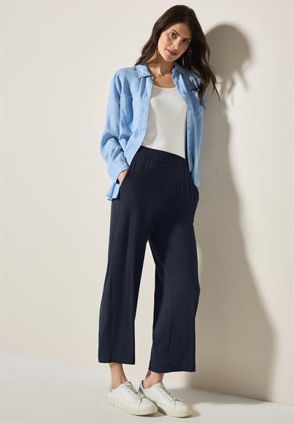 Wide Leg Jersey-Hose universal blue