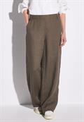 Wide Leg Leinenhose acron brown