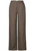 Wide Leg Leinenhose acron brown