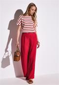Wide Leg Leinenhose glory red