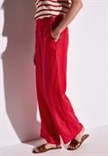 Wide Leg Leinenhose glory red