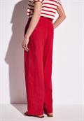 Wide Leg Leinenhose glory red