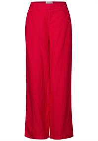 Wide Leg Leinenhose glory red