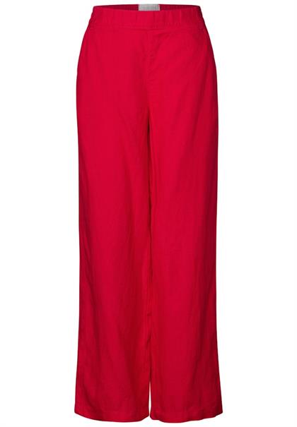 Wide Leg Leinenhose glory red