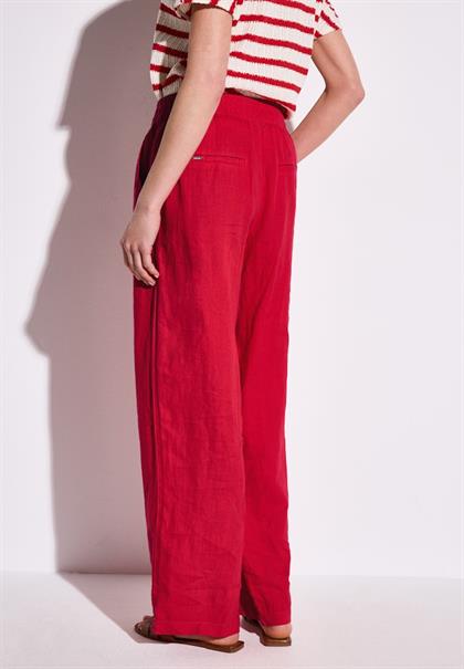 Wide Leg Leinenhose glory red
