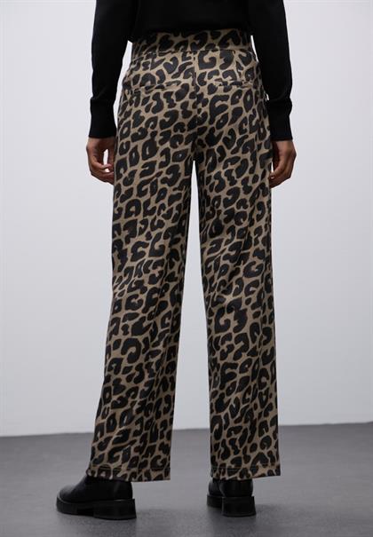 Wide Leg Leo Hose silk brown