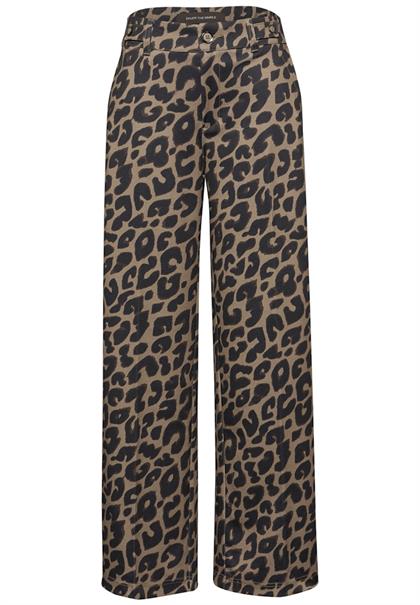 Wide Leg Leo Hose silk brown