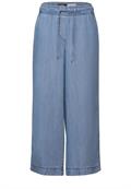 Wide Leg Lyocell-Hose light blue wash