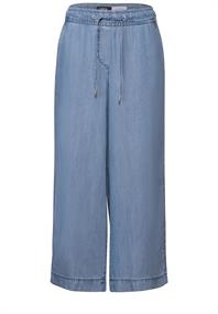 Wide Leg Lyocell-Hose light blue wash