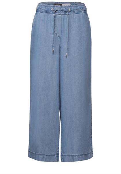 Wide Leg Lyocell-Hose light blue wash