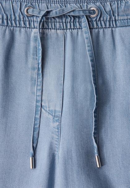 Wide Leg Lyocell-Hose light blue wash