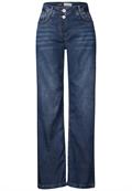 Wide Leg Lyocellmix Jeans mid blue used wash
