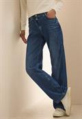 Wide Leg Lyocellmix Jeans mid blue used wash