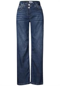 Wide Leg Lyocellmix Jeans mid blue used wash