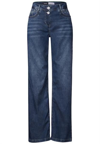 Wide Leg Lyocellmix Jeans mid blue used wash