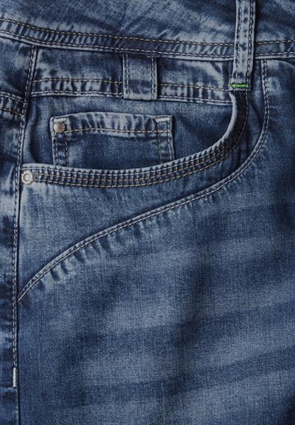 Wide Leg Lyocellmix Jeans mid blue used wash