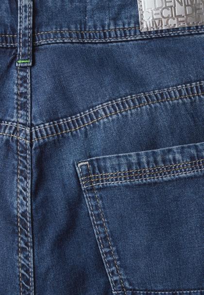Wide Leg Lyocellmix Jeans mid blue used wash