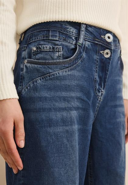 Wide Leg Lyocellmix Jeans mid blue used wash