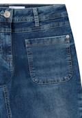 Wide Leg Patch Pocket Jeans mid blue used wash