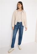 Wide Leg Patch Pocket Jeans mid blue used wash