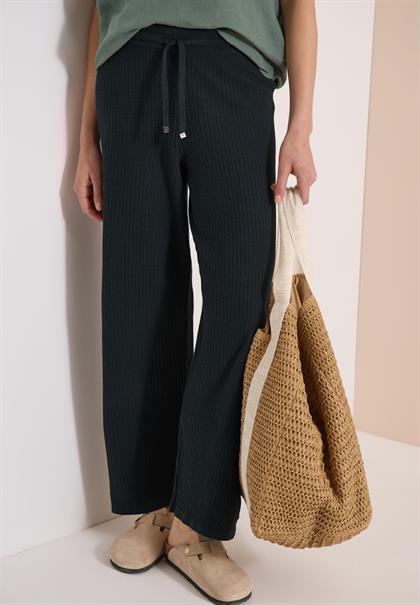 Wide Leg Strickhose im Loose Fit palm breeze green
