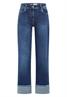 Wide Leg Washed-Look Jeans mid blue used wash