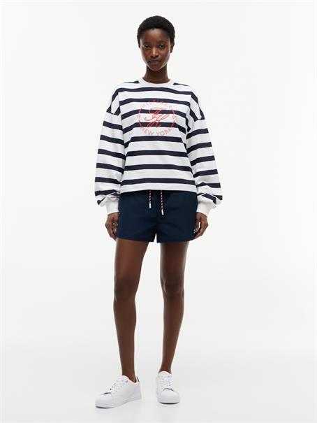 wide strp ecru - dark night navy