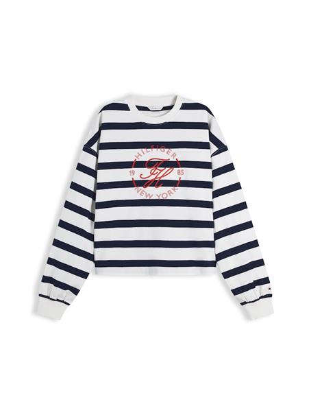 wide strp ecru - dark night navy