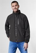 Windbreaker in Unifarbe limousine black