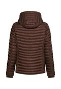 Winddichte Jacke mit seitlichem Strick-Einsatz brown
