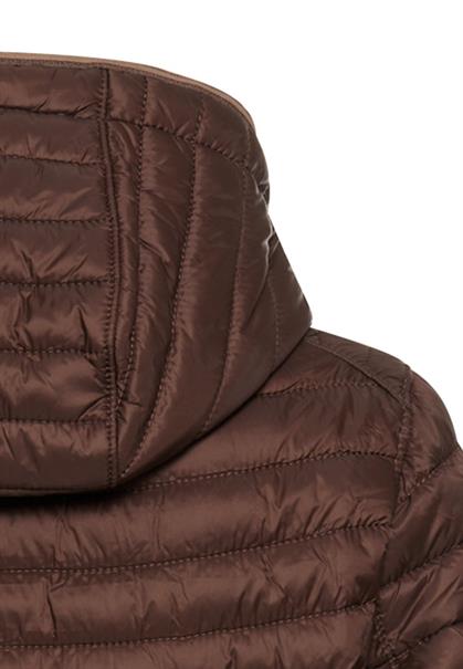 Winddichte Jacke mit seitlichem Strick-Einsatz brown