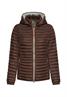 Winddichte Jacke mit seitlichem Strick-Einsatz brown