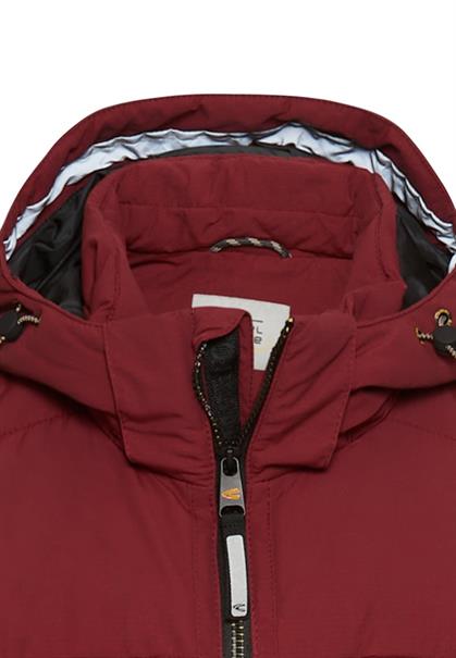 Winterjacke mit abnehmbarer Kapuze amber red