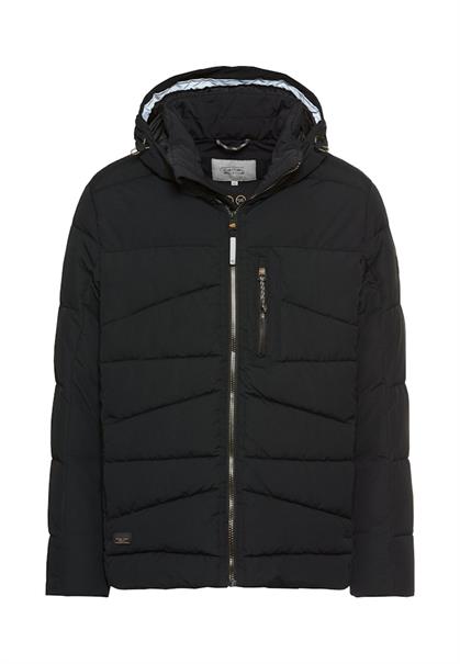 Winterjacke mit abnehmbarer Kapuze asphalt