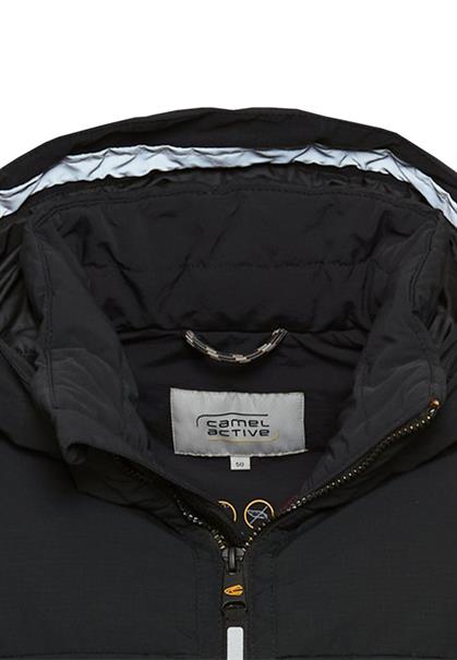 Winterjacke mit abnehmbarer Kapuze asphalt