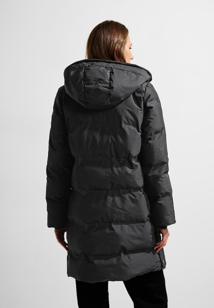 Wintermantel Cecil mit kaufen Mantel online black Damen bequem bei Kapuze