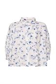 Women Blouses woven 3/4 sleeve off white 3