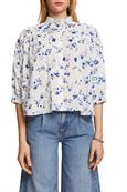 Women Blouses woven 3/4 sleeve off white 3