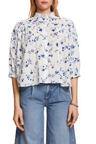 Women Blouses woven 3/4 sleeve off white 3