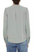 Women Blouses woven long sleeve dusty green