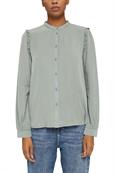 Women Blouses woven long sleeve dusty green