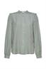 Women Blouses woven long sleeve dusty green