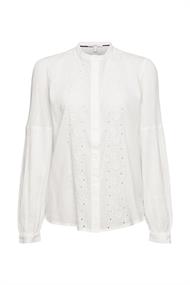 Women Blouses woven long sleeve off white