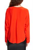 Women Blouses woven long sleeve red