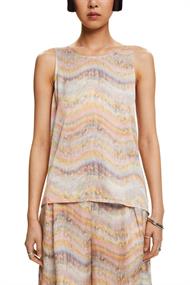 Women Blouses woven sleeveless pastel orange 3