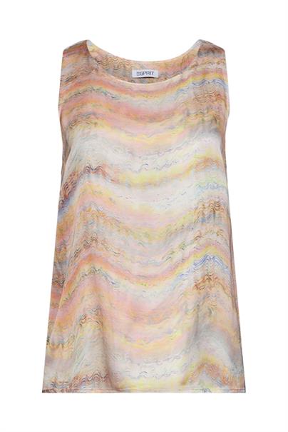 Women Blouses woven sleeveless pastel orange 3
