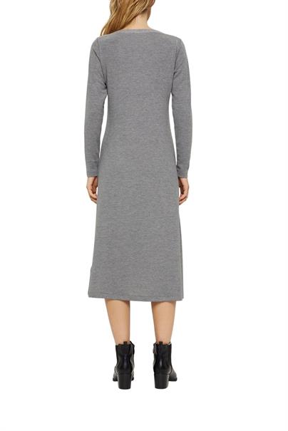 Women Dresses knitted midi medium grey